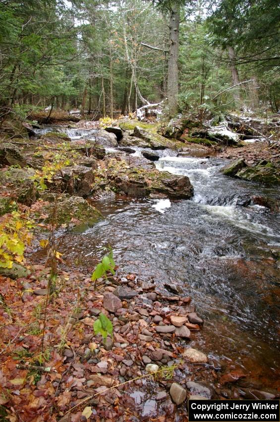 Unnamed Falls of the Little Carp River just upstream of the footbridge