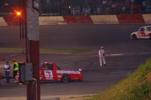 Bill Collins’ Chevy is done for the race.