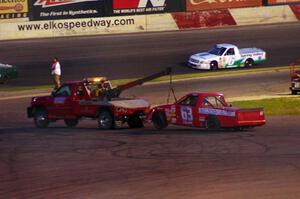 Bill Collins’ Chevy is done for the race.