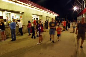 Concession stands after the race