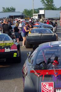 Cars ready on the pre-grid