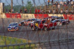 ???, Josh Vadnais, Brandon Hill, Gary LaMonte and Joel Theisen tangle in turn 1