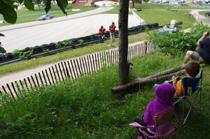 Watching Friday practice from the outside of the carousel