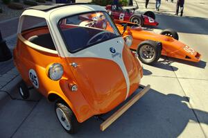 L to R) BWW Isetta, Merlyn Mk.25 Formula Ford and RCA Formula Vee