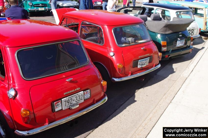 Various Morris and Austin Mini Coopers