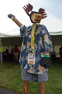 Steve da Moose displays new Tioga fashions.