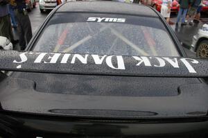 Wet wing on the Andy Pinker / Robbie Durant Subaru WRX STi at parc expose.