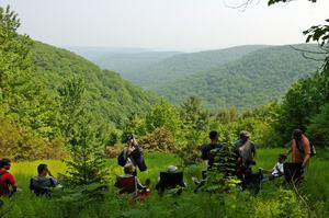 A scenic vista just feet away from the rally road.