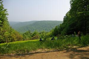 A scenic vista just feet away from the rally road.