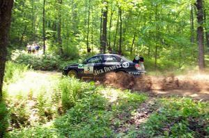 The Andy Pinker / Robbie Durant Subaru WRX STi led the field early.