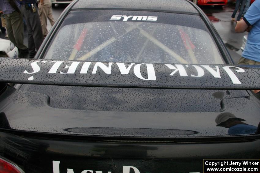 Wet wing on the Andy Pinker / Robbie Durant Subaru WRX STi at parc expose.