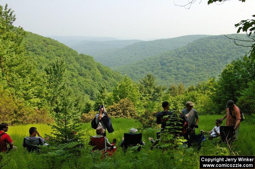 A scenic vista just feet away from the rally road.