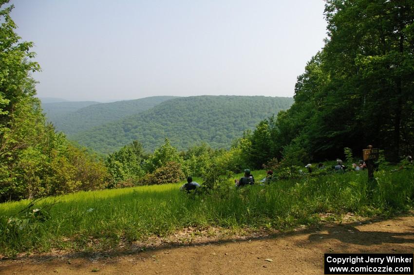 A scenic vista just feet away from the rally road.