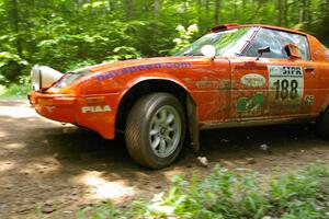 Andrew Havas / John Dillon Mazda RX-7 on SS3. They DNF'ed later in the day.