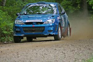 Adam Boullion / Phil Boullion Ford Focus ZX3 at speed on SS3.