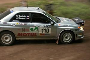 John Cassidy / Dave Getchell Subaru WRX-STi rocket out of a hairpin on SS6.