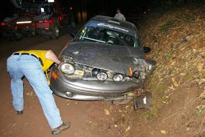 Colin Bombara / Rob Pantzer Dodge Neon hit a tree head on which spun the car across the road facing traffic.