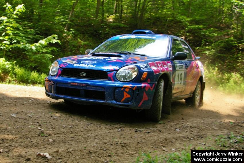 Tim Penasack / Rob Amato Subaru WRX on SS3. They DNF'ed the event.