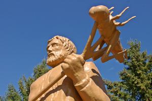 St. Urho statue in Menahga, MN. (2)