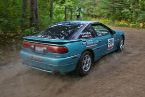 Adam Markut / John Nordlie prepare for a 90-left on the practice stage in their Eagle Talon.