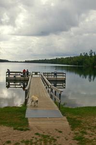 Gorgeous view of Long Lake near the press stage just west of Lake Itasca State Park (1).