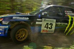 Ken Block / Alex Gelsomino Subaru WRX STi on the Friday morning press stage before the rally.