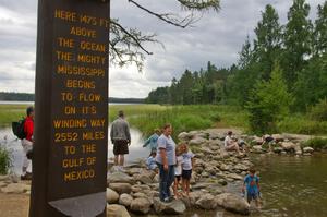 Lake Itasca at the headwaters of the Mississippi River.