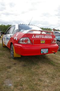 Jan Zedril / Jody Zedril Mitsubishi Lancer ES at Friday's parc expose at the Bemidji Speedway.