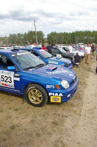 Travis Hanson / Terry Hanson Subaru WRX at Friday's parc expose at the Bemidji Speedway.