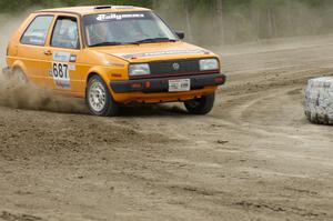 Chad Eixenberger / Jay Luikart VW Golf on SS1.