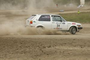 Michel Hoche-Mong / Sameer Parekh VW GTI at speed just seconds before they snapped an axle which ended their weekend.