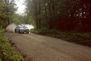 Henry Krolikowski / Cindy Krolikowski Subaru Impreza at speed on SS2.