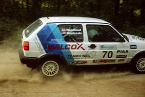 Chris Duplessis / Martin Headland VW GTI at speed on SS2.