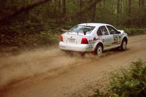 Lars Wolfe / Jeff Secor VW Jetta Turbo races to the finish of SS2.