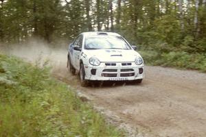 Zach Babcock / Dave Parps Dodge SRT-4 was serviced and back on SS2 after snapping a driveshaft on SS1.
