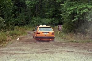 Chad Eixenberger / Jay Luikart VW Golf exit a hairpin on SS3.