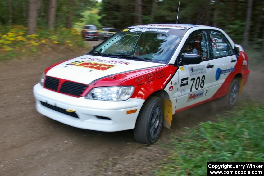 Jan Zedril / Jody Zedril Mitsubishi Lancer ES was the sole Production class car for the weekend seen here on the practice stage.