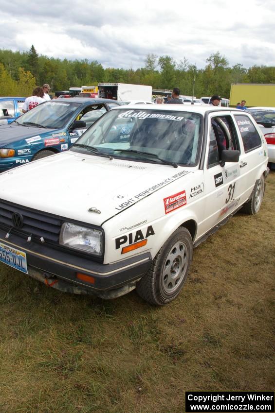 Michel Hoche-Mong / Sameer Parekh VW GTI at parc expose on Friday afternoon at the Bemidji Speedway.