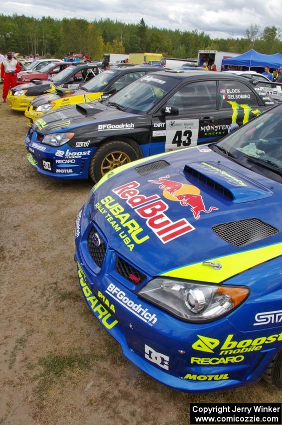 Ojibwe Forests had the ultimate showdown between the four top dogs in the US, all in Subaru WRX STi's (1).