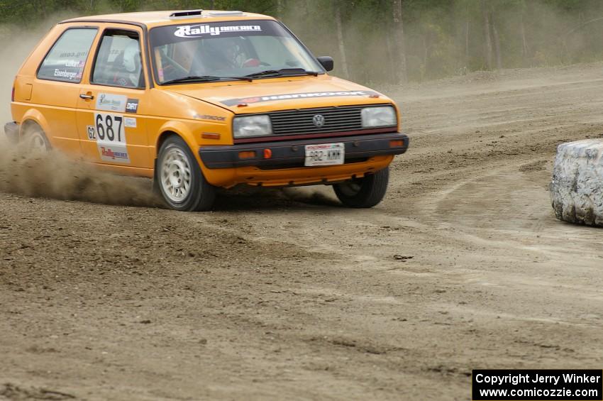 Chad Eixenberger / Jay Luikart VW Golf on SS1.