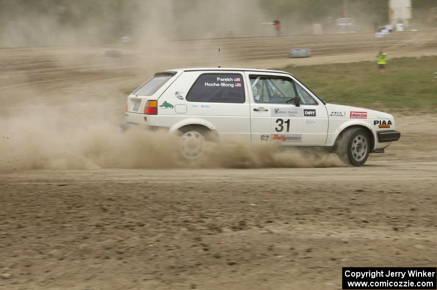 Michel Hoche-Mong / Sameer Parekh VW GTI at speed just seconds before they snapped an axle which ended their weekend.