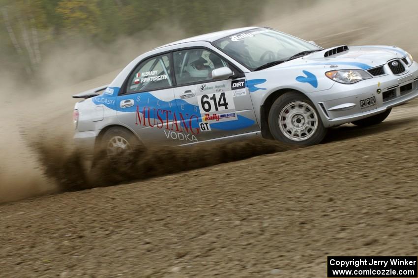 Piotr Wiktorczyk / Martin Brady	debuted their new Subaru WRX at Ojibwe.