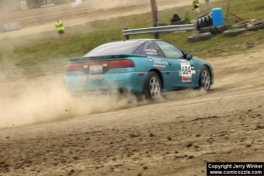 Adam Markut / John Nordlie Eagle Talon on SS1 at the Bemidji Speedway Super Special.