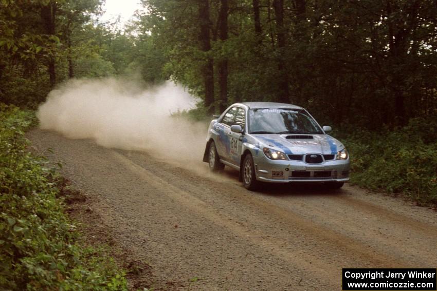 Piotr Wiktorczyk / Martin Brady had no bugs to work out of their new Subaru WRX seen here on SS2.
