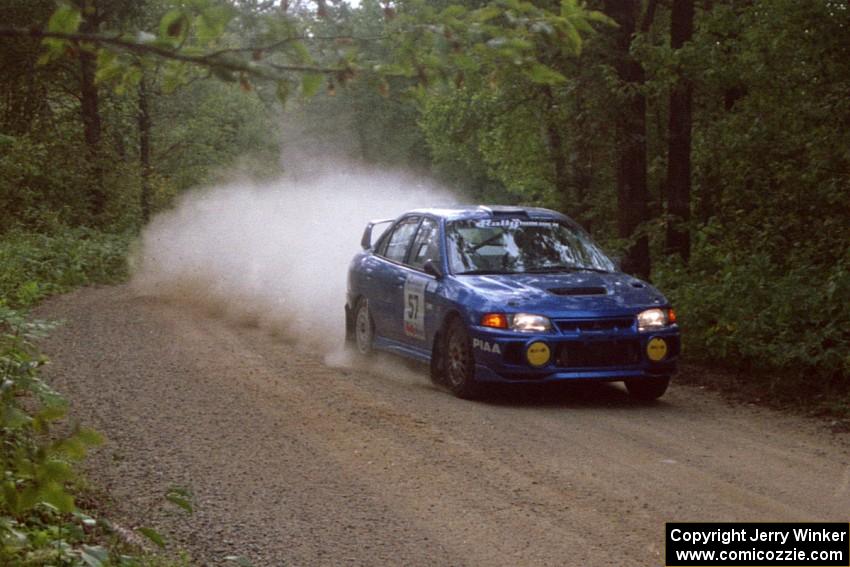 Dmitri Kishkarev / Hugh Hutchinson Mitsubishi Lancer Evo IV on SS2.