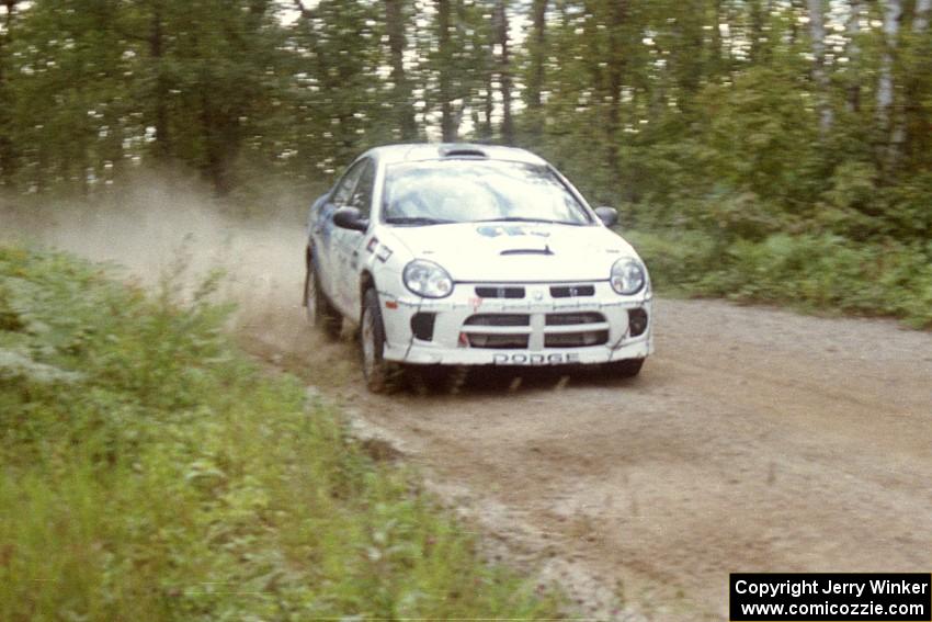 Zach Babcock / Dave Parps Dodge SRT-4 was serviced and back on SS2 after snapping a driveshaft on SS1.