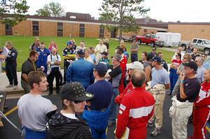 Overhead view just prior to the driver's meeting on day two of the rally.