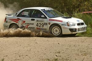 Stephan Verdier / Scott Crouch Subaru WRX at the SS9 spectator point (1).