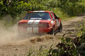 Mark Utecht / Rob Bohn Ford Mustang slings gravel on SS9.