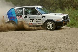 Chris Duplessis / Martin Headland VW GTI at speed on SS9.